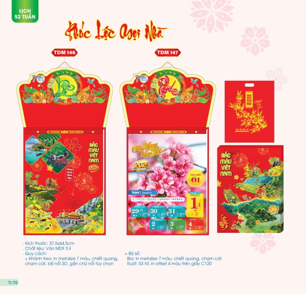 LỊCH 52 TUẦN