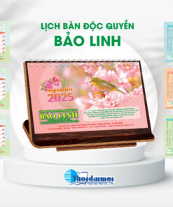 LỊCH BÀN VÂN GỖ BẢO LINH